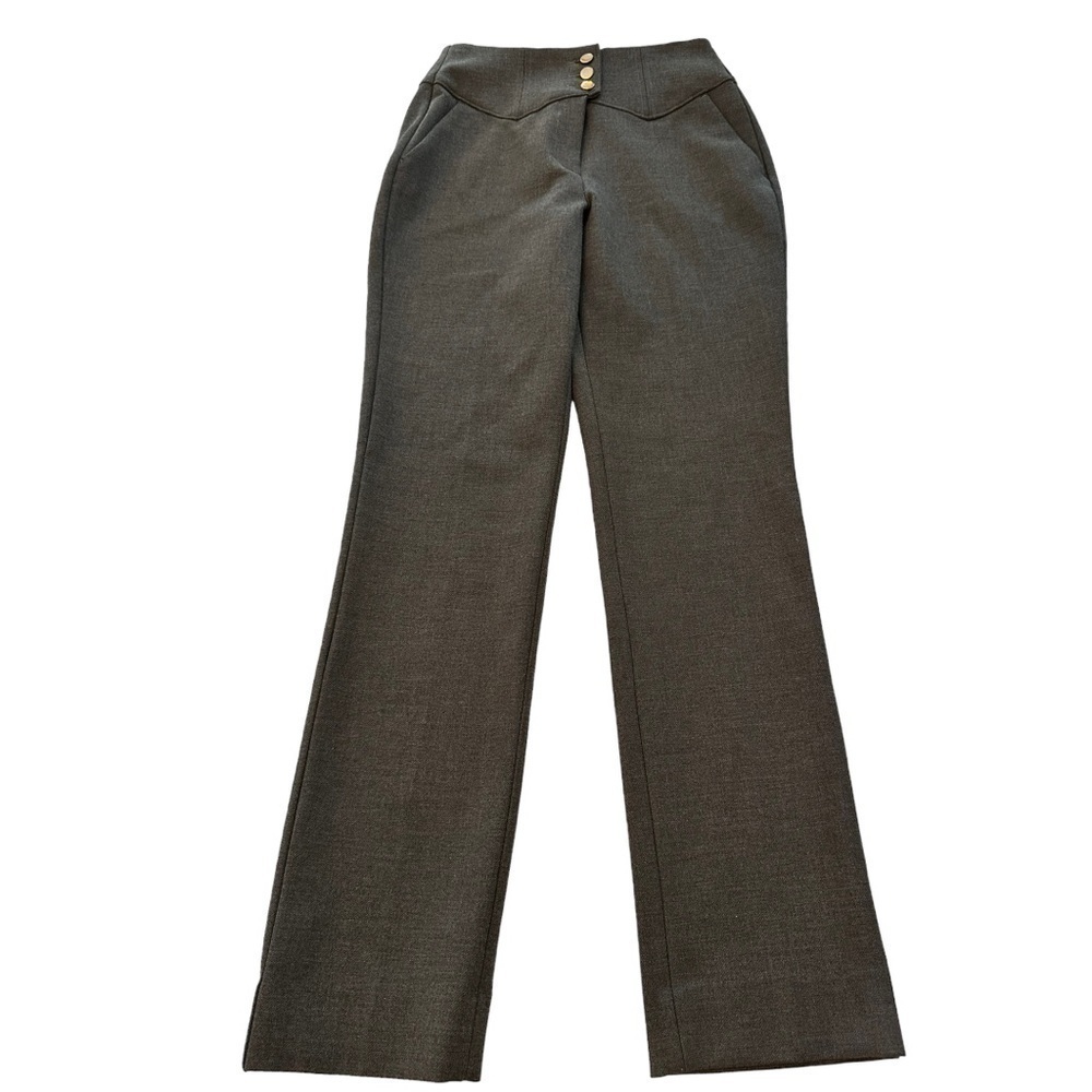 Express High Waisted Straight Charcoal Pants